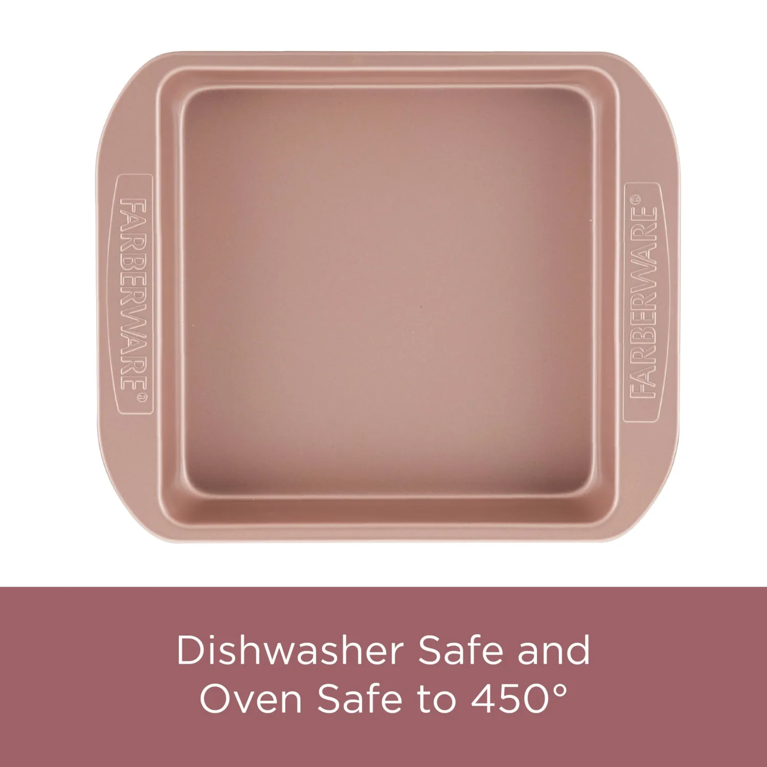 Farberware Nonstick Bakeware, Nonstick Cookie Sheet / Baking Sheet - 10 Inch x 15 Inch, Rose Gold Red
