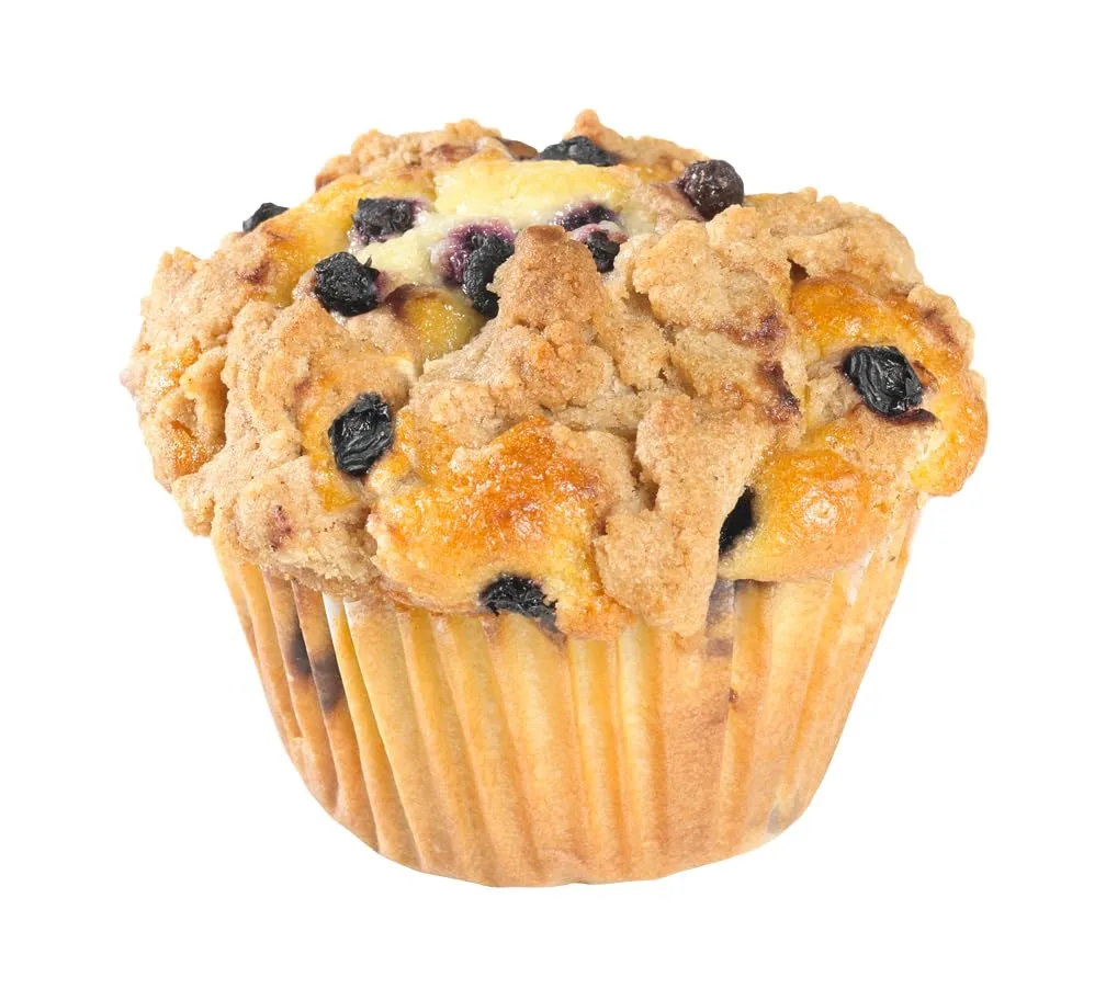 NY Gourmet Blueberry Crumb Muffins 6/oz 12 Count made to order