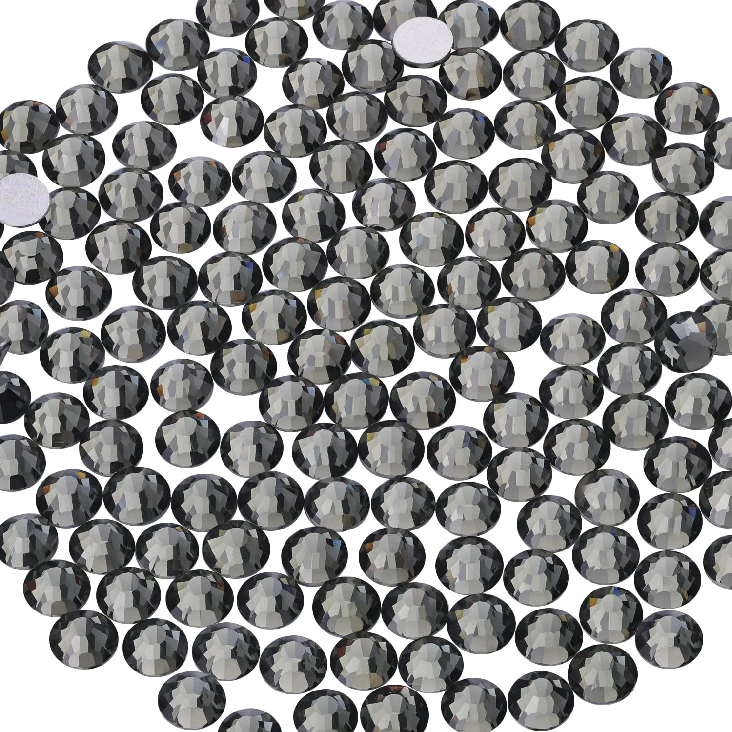2000PCS SS12/3mm Crystal Rhinestones (Black Diamond), Bedazzling Flatback Glass Rhinestones for Crafting DIY Nail Art Makeup Decoration, Gems Diomand Charms for Tumbler Shoes Clothing Mug