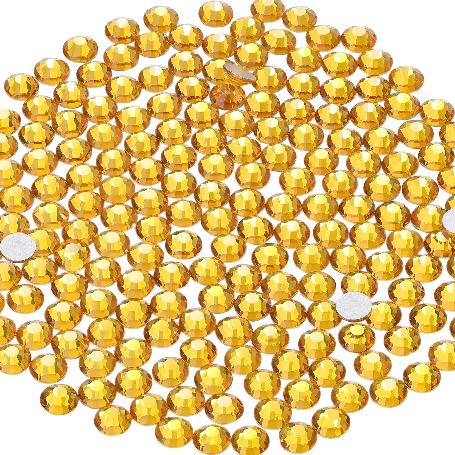 400PCS SS30/6mm Crystal Rhinestones (Topaz), Bedazzling Flatback Glass Rhinestones for Crafting DIY Nail Art Makeup Decoration, Gems Diomand Charms for Tumbler Shoes Clothing Mug