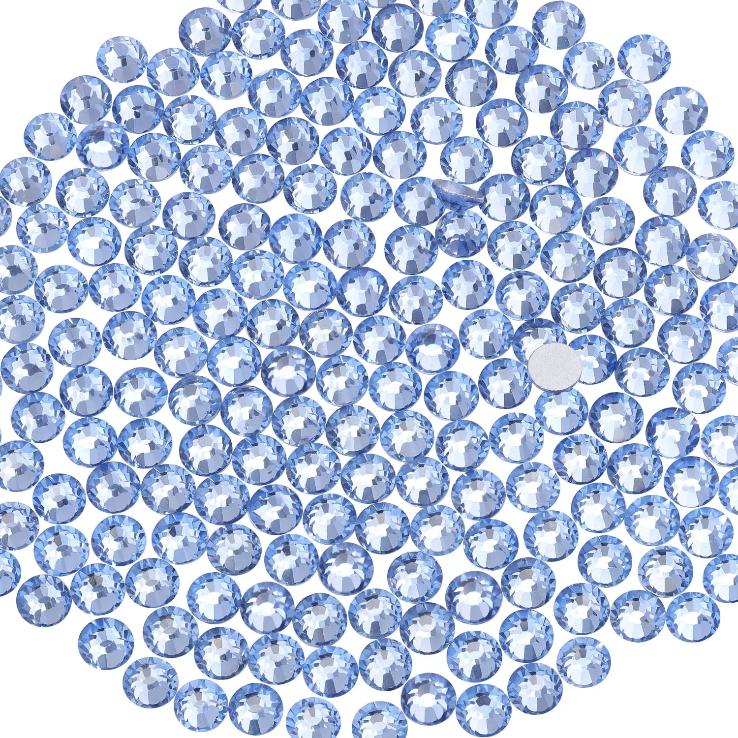 600PCS SS30/6mm Crystal Rhinestones (Light Sapphire), Bedazzling Flatback Glass Rhinestones for Crafting DIY Nail Art Makeup Decoration, Gems Diomand Charms for Tumbler Shoes Clothing Mug