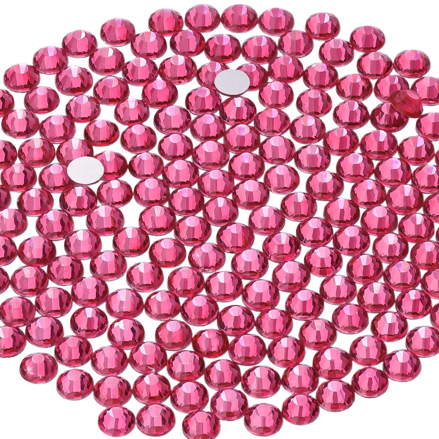 2000PCS SS20/5mm Crystal Rhinestones (Rose), Bedazzling Flatback Glass Rhinestones for Crafting DIY Nail Art Makeup Decoration, Gems Diomand Charms for Tumbler Shoes Clothing Mug
