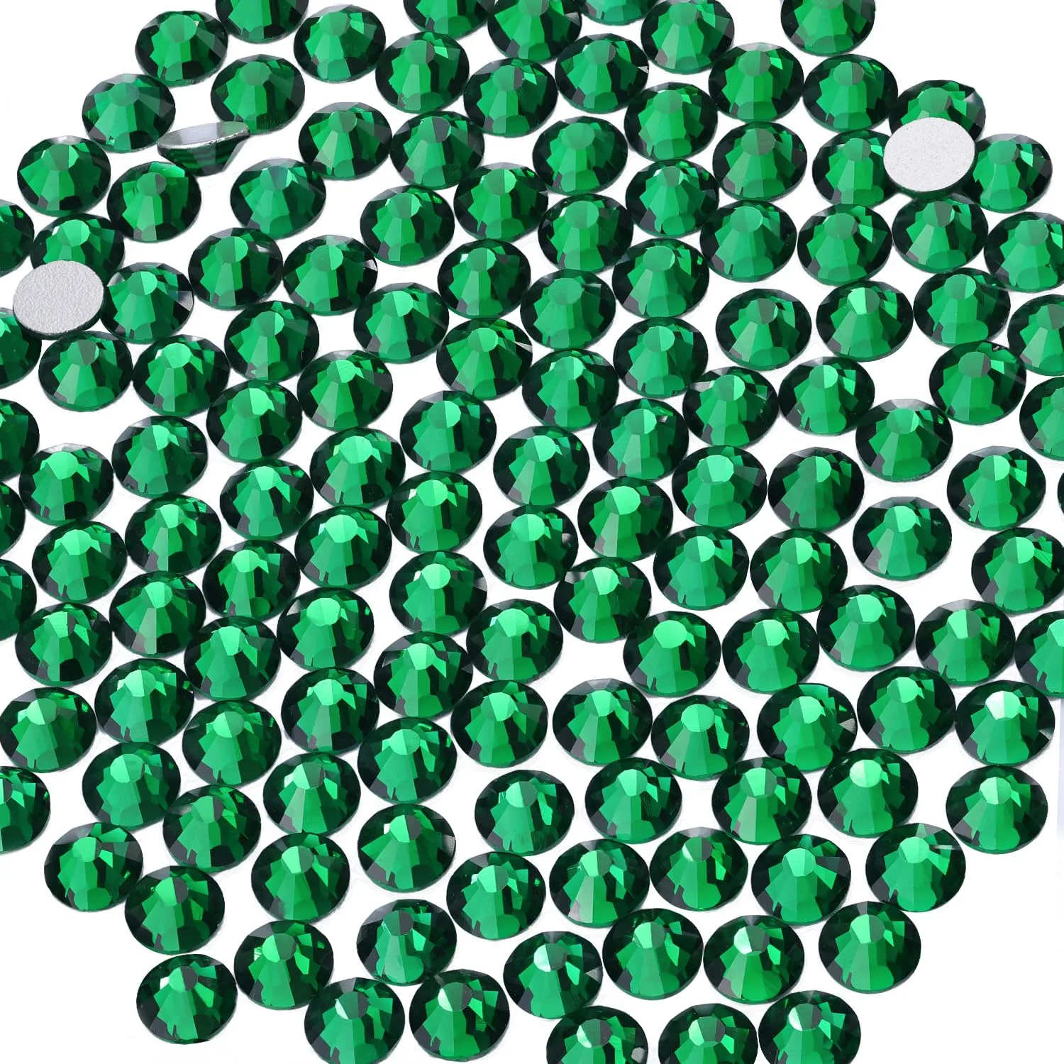 2000PCS SS16/4mm Crystal Rhinestones (Emerald Green), Bedazzling Flatback Glass Rhinestones for Crafting DIY Nail Art Makeup Decoration, Gems Diomand Charms for Tumbler Shoes Clothing Mug