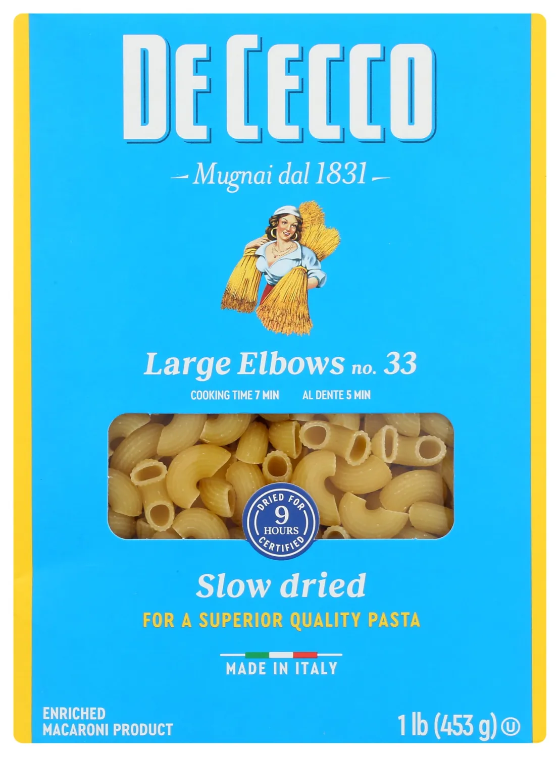 DE CECCO PASTA Large Elbow Pasta, 16 OZ