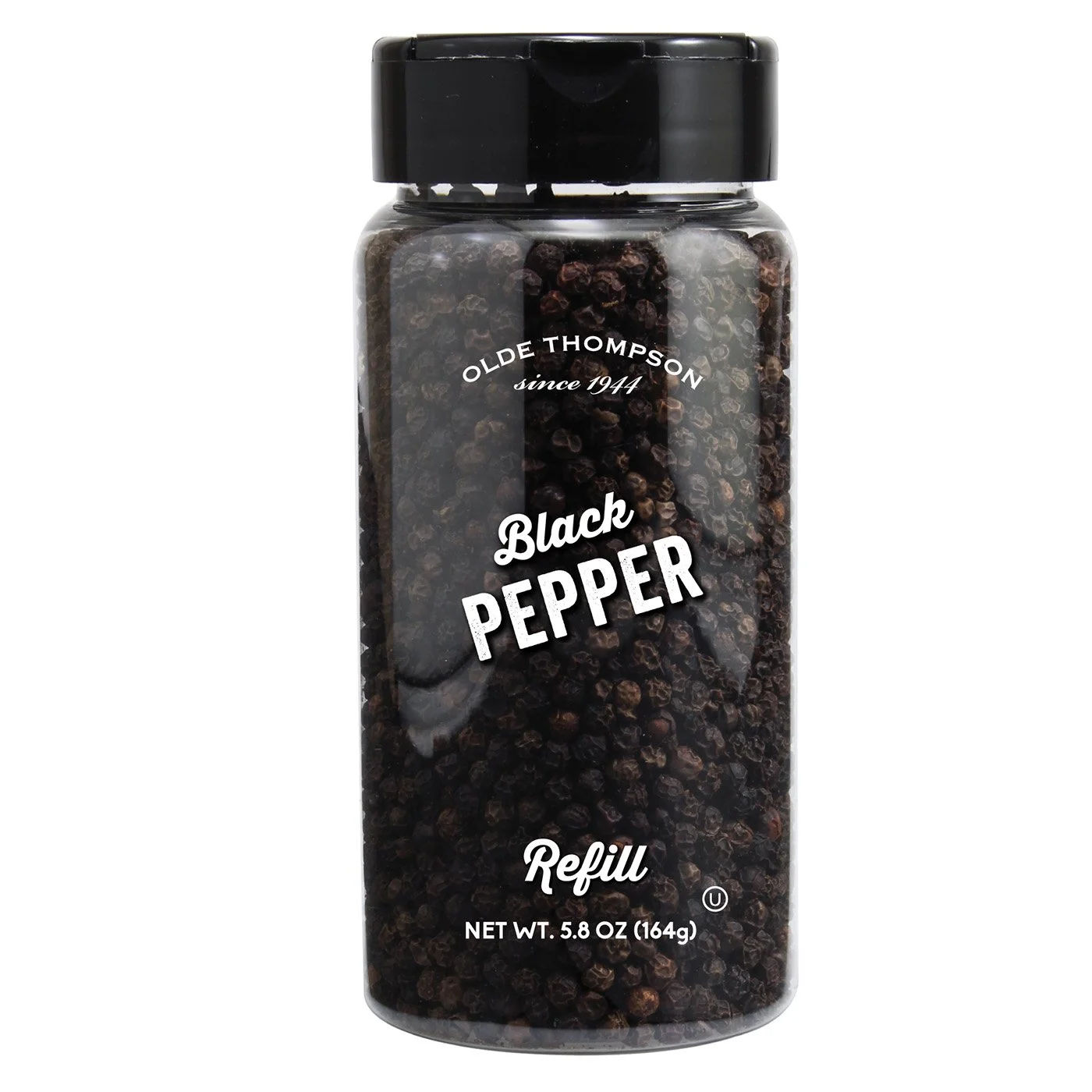 Olde Thompson Whole Black Peppercorns, Refill for Pepper Grinders, 5.8 Ounce