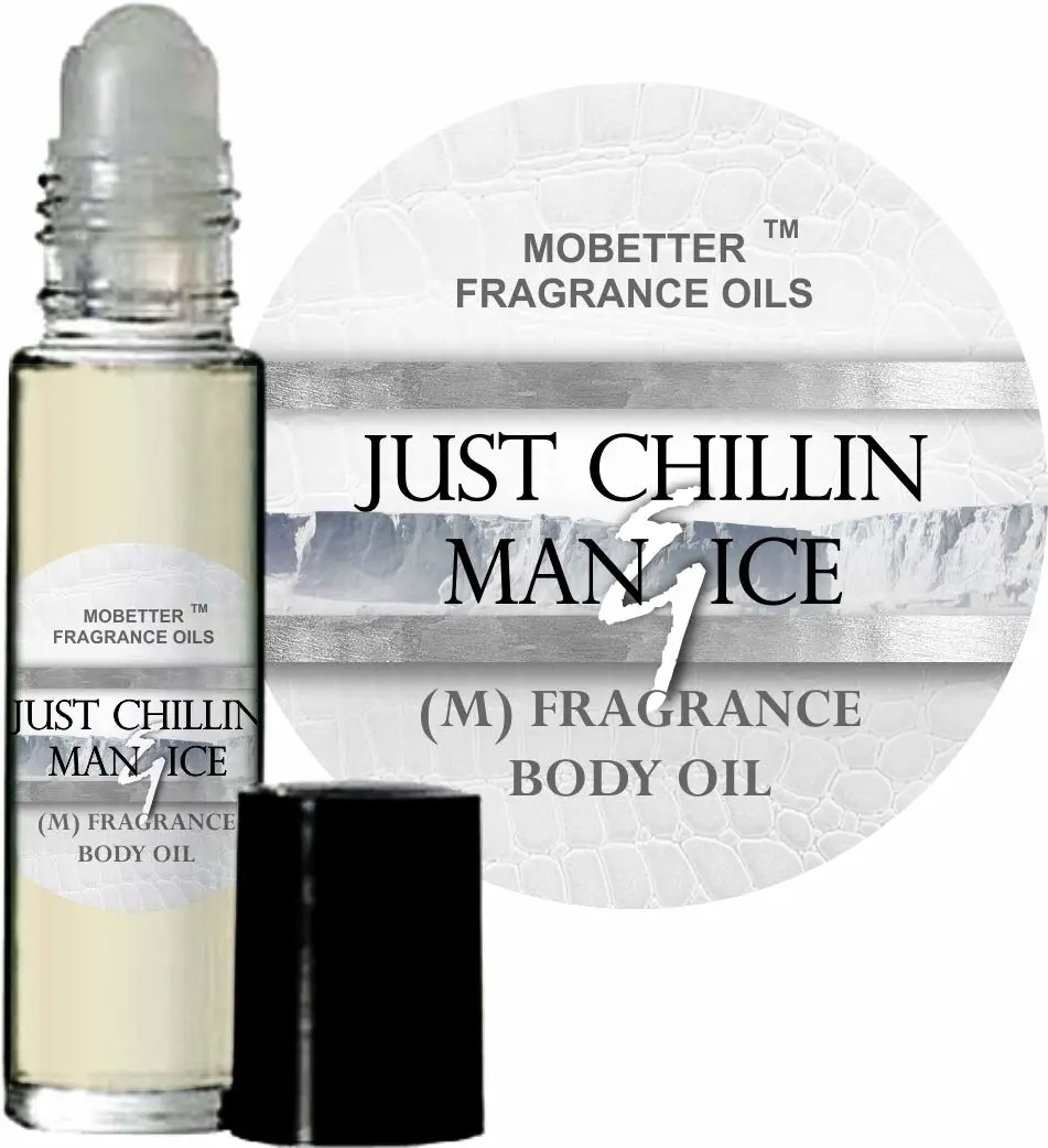MOBETTER FRAGRANCE OILS Just Chillin Man & Ice Men Cologne Body Oil 1/3 oz roll on Glass Bottle