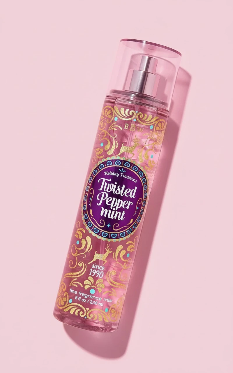 Bath & Body Works Twisted Peppermint Fine Fragrance Mist, 8 Fl Oz