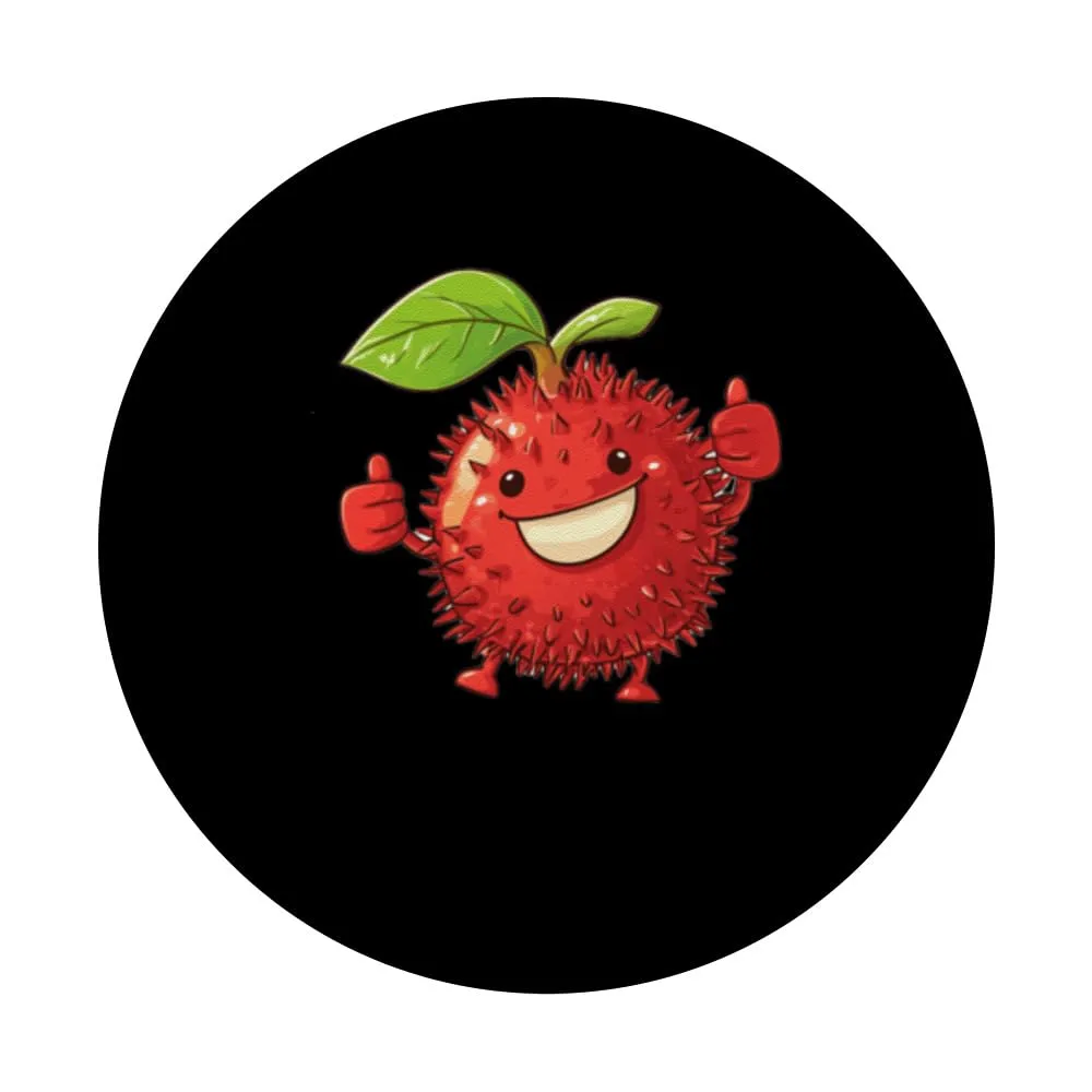 Rambutan Smiling With A Thumbs Up PopSockets Adhesive PopGrip