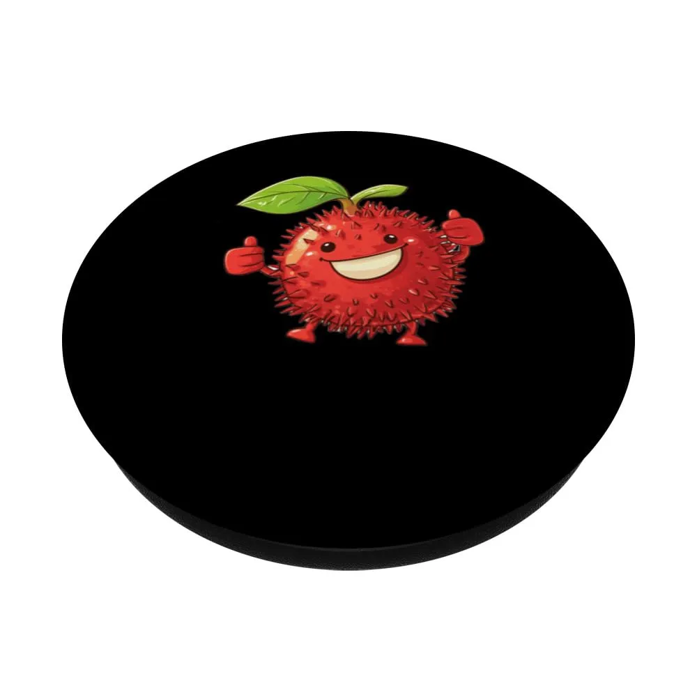 Rambutan Smiling With A Thumbs Up PopSockets Adhesive PopGrip