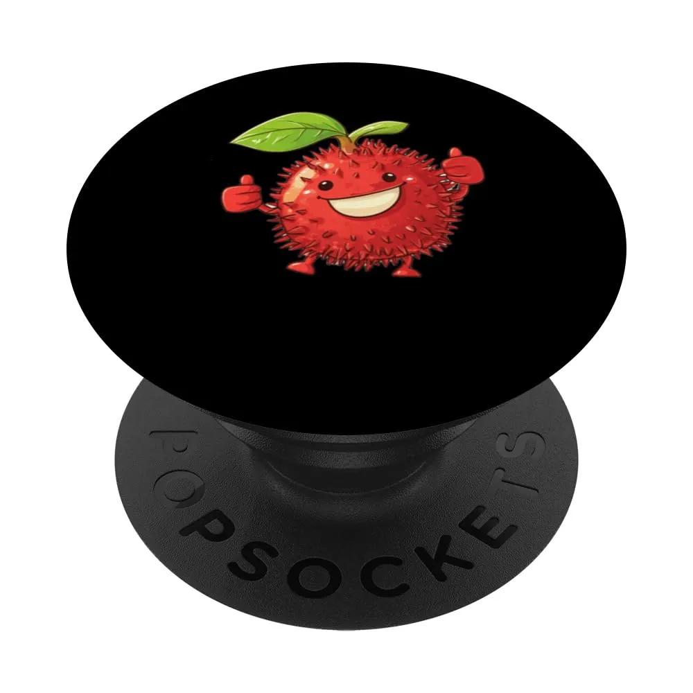 Rambutan Smiling With A Thumbs Up PopSockets Adhesive PopGrip