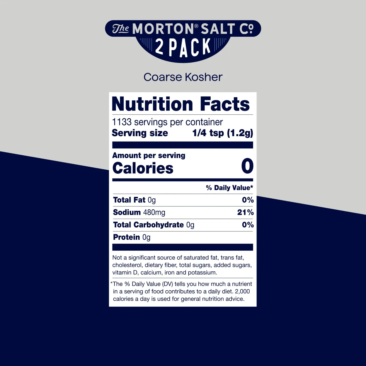 Morton Coarse Kosher Salt – Large Flaky Crystals, Kosher Certified | Perfect for Pinching, Brining, Grilling, Baking | 3 lbs (2-Pack)