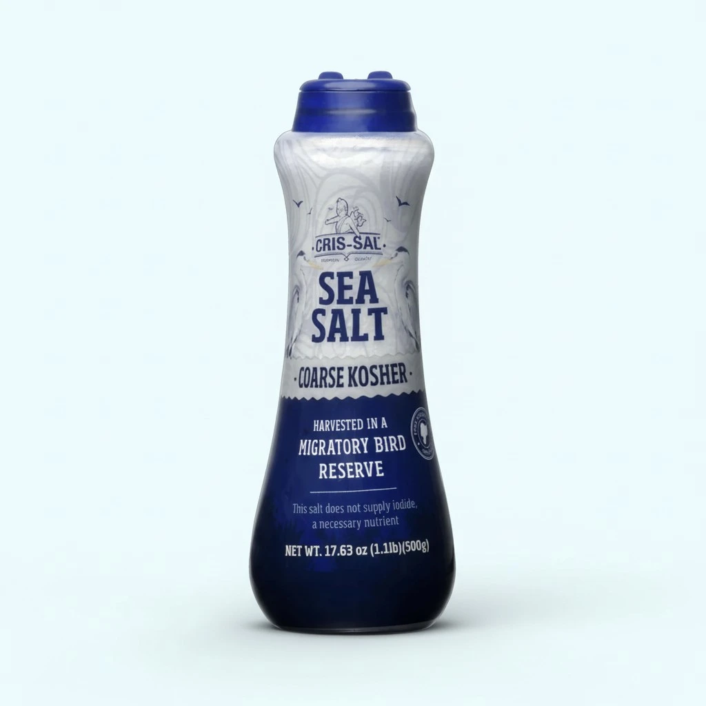 Cris-Sal Gourmet Kosher Sea Salt, Coarse Diamond Crystal Full Flavor Natural Grain Salt, Great for Cooking, Table Seasoning Recipes, Finishing and More, Pantry Friendly, 17.63 Oz (Pack of 1)