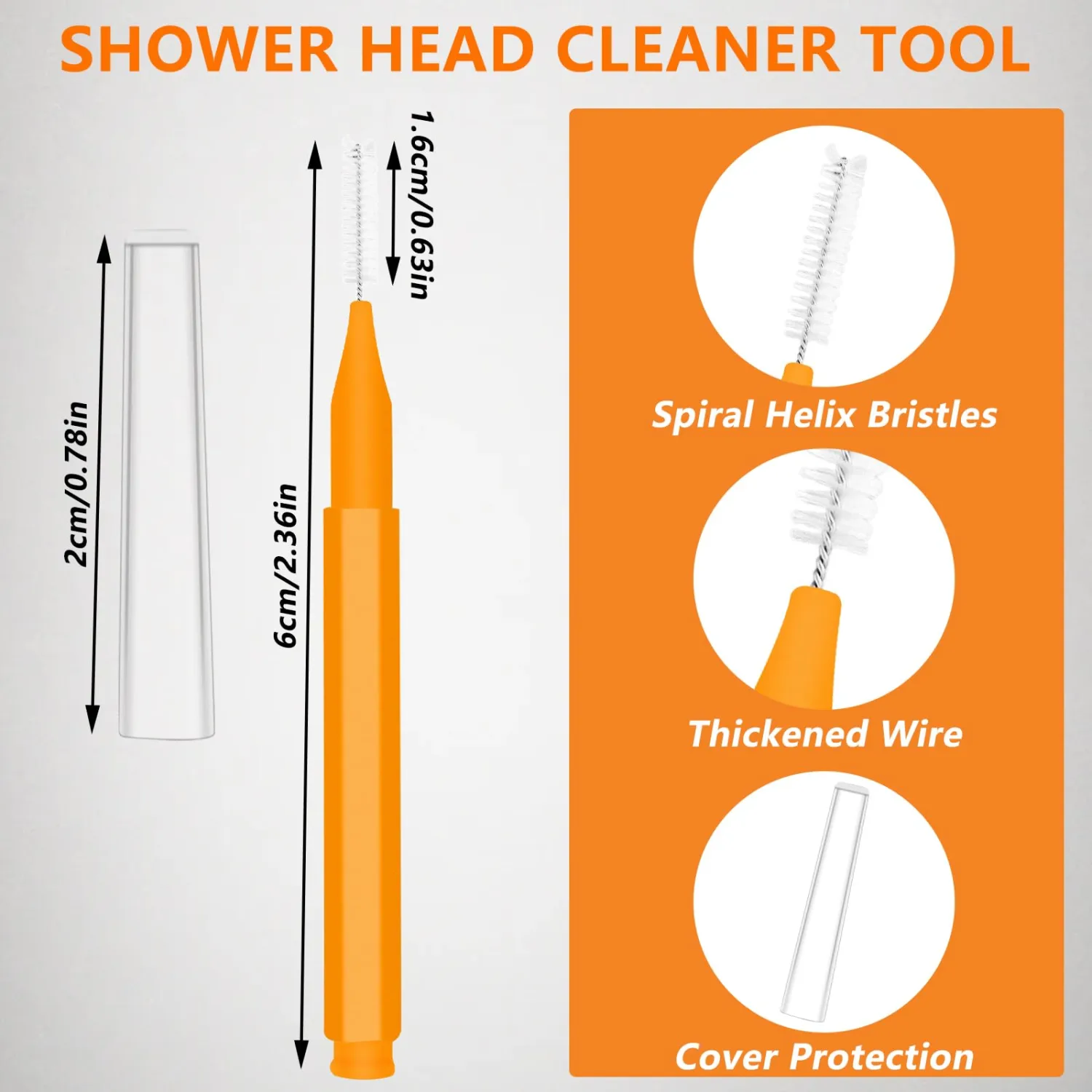 Shower Head Cleaner Tool,Multi Shower Head Cleaning Brushes Small Hole, Small Gaps Hole Anti-Clogging Shower Head Cleaning Brush for Bathroom Shower Head Gap Nozzle Slot