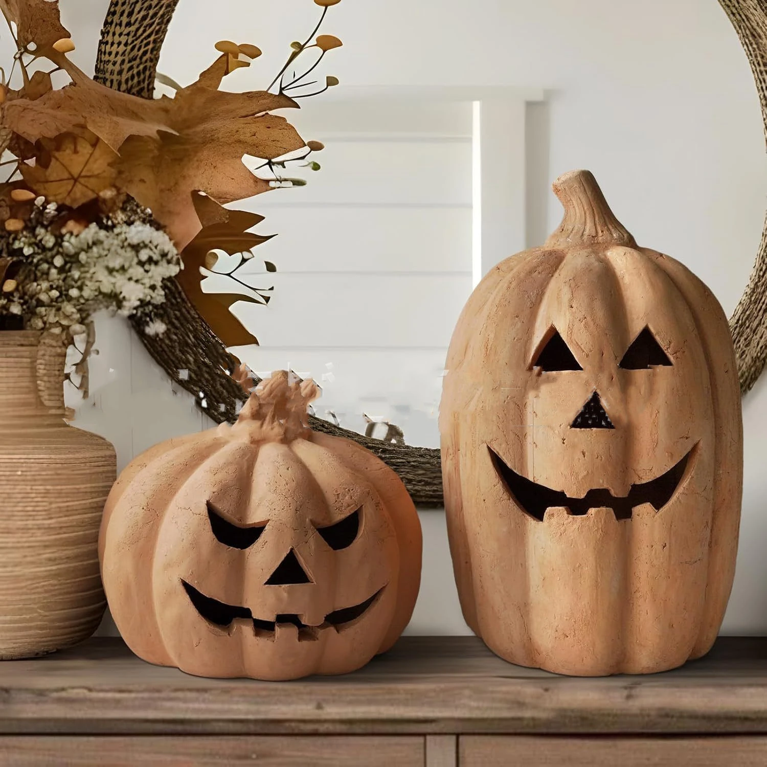 Indoor And Outdoor Resin Pumpkin Lamp