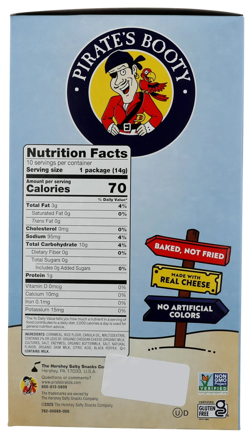 PIRATE BRANDS Aged White Cheddar Rice & Corn Puffs 10pk, 5 OZ