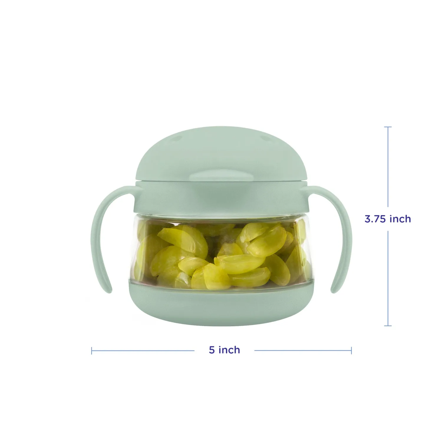 Ubbi Tweat No Spill Snack Container for Kids, BPA-Free Tritan, Toddler Snack Container, Sage & Pink