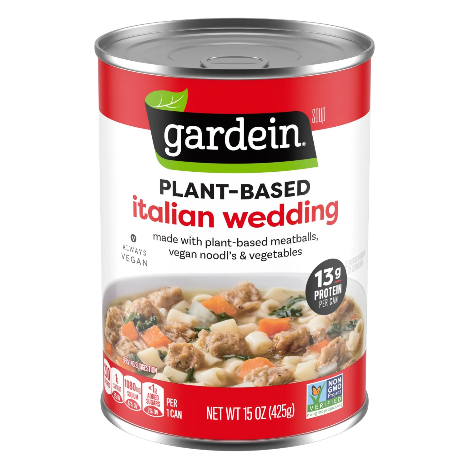 Gardein Plant-Based Meatball Italian Wedding Soup, Vegan, 15 oz.