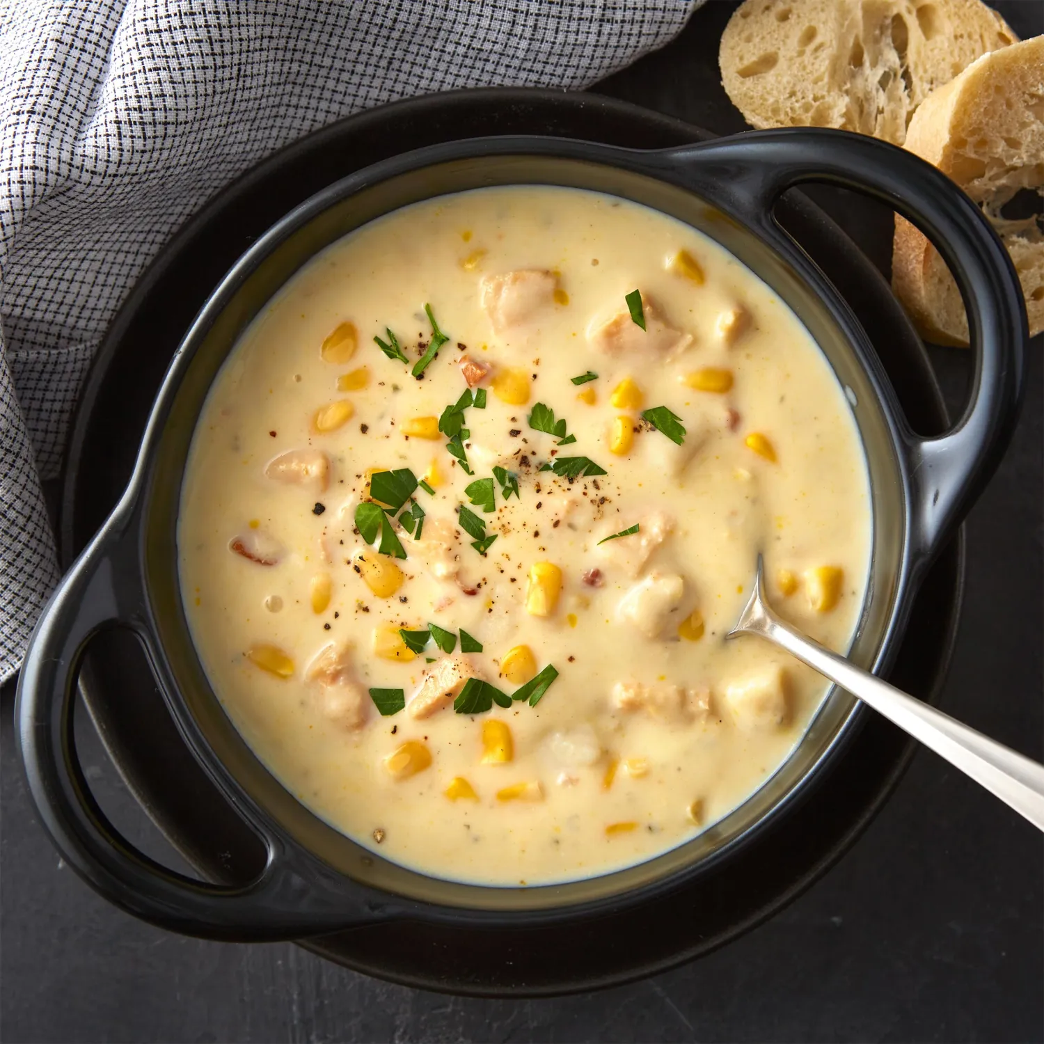 Progresso Rich & Hearty, Chicken Corn Chowder Canned Soup, Flavored With Bacon, Gluten Free, 18.5 oz. (Pack of 3)