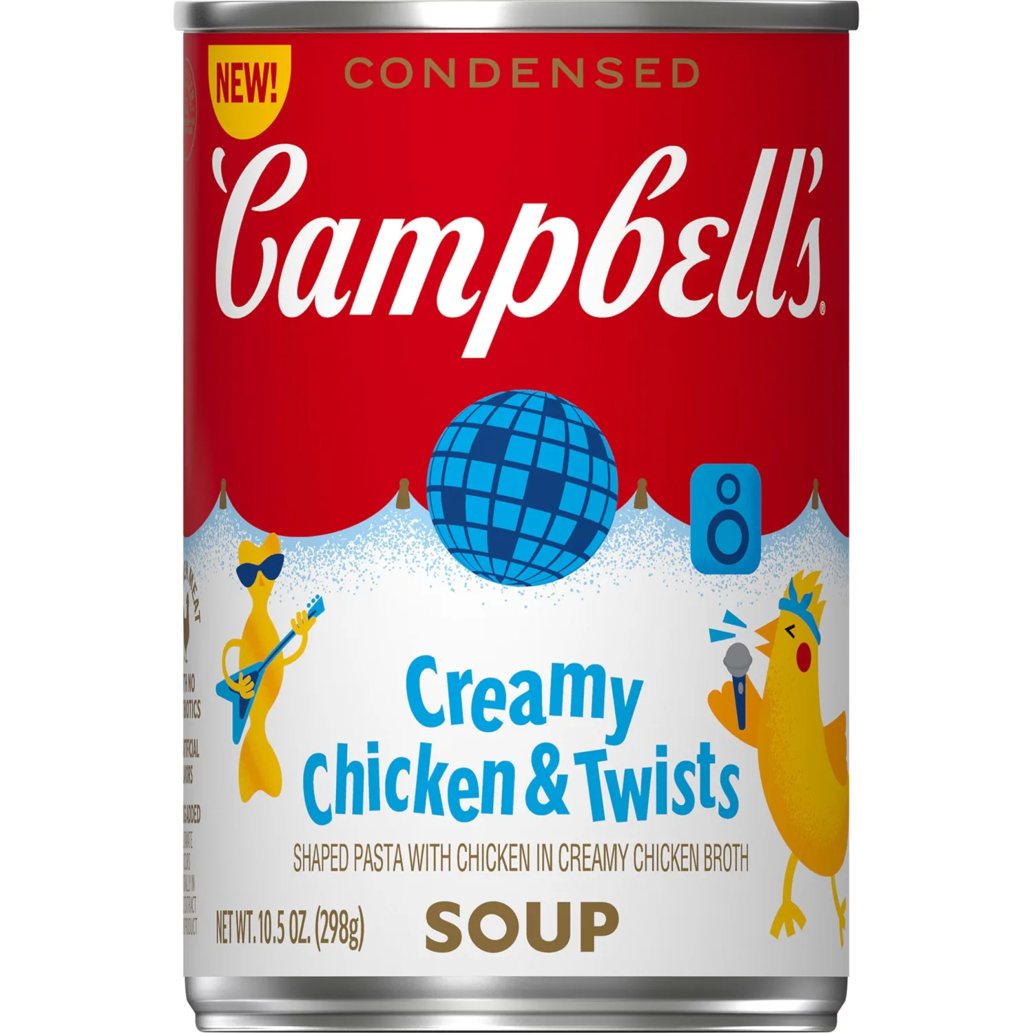 Campbell’s Condensed Kids Creamy Chicken and Twists Soup, 10.5 oz Can