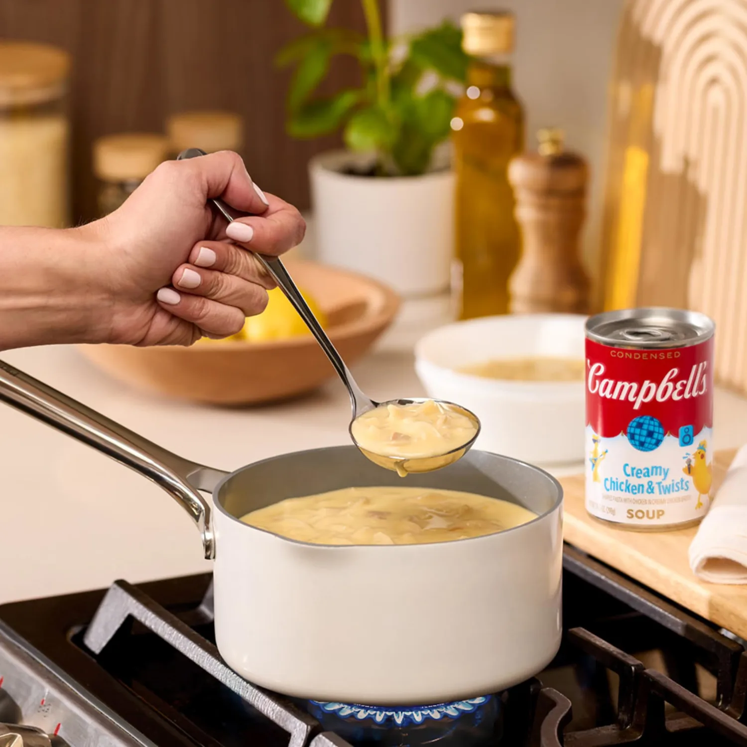Campbell’s Condensed Kids Creamy Chicken and Twists Soup, 10.5 oz Can
