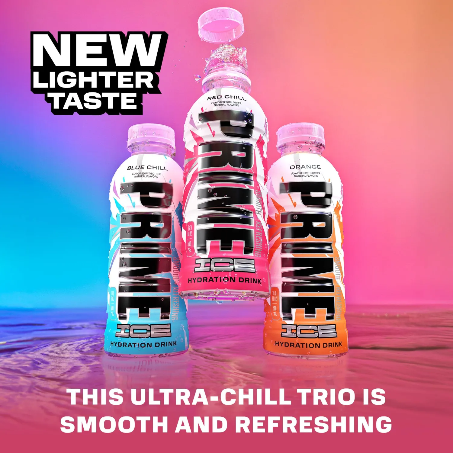 Prime ICE Hydration Variety Pack Smooth & Refreshing Low-Calorie Sports Drink with 10% Coconut Water, 500+ mg Electrolytes & Zero Added Sugar, 12 fl oz Bottles, Pack of 15