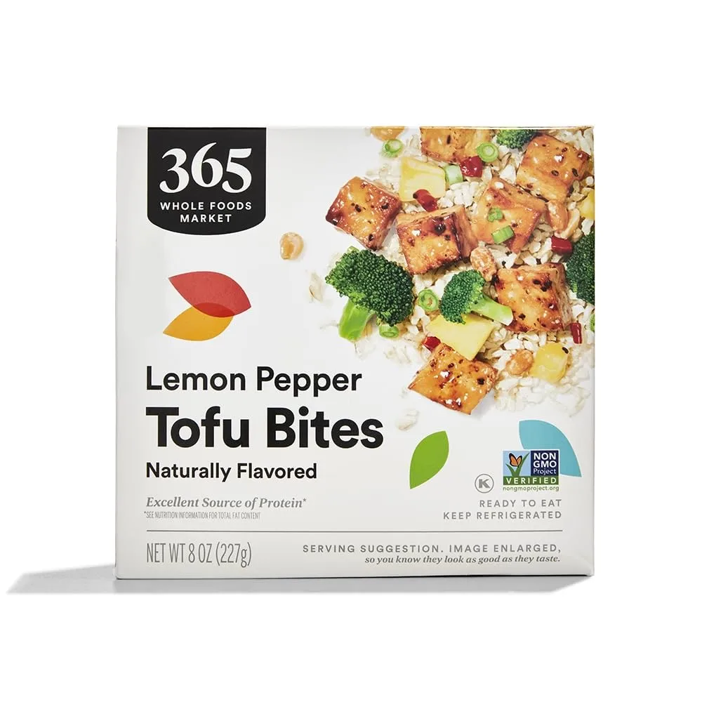 365 by Whole Foods Market, Lemon Pepper Tofu Bites, 8 Ounce