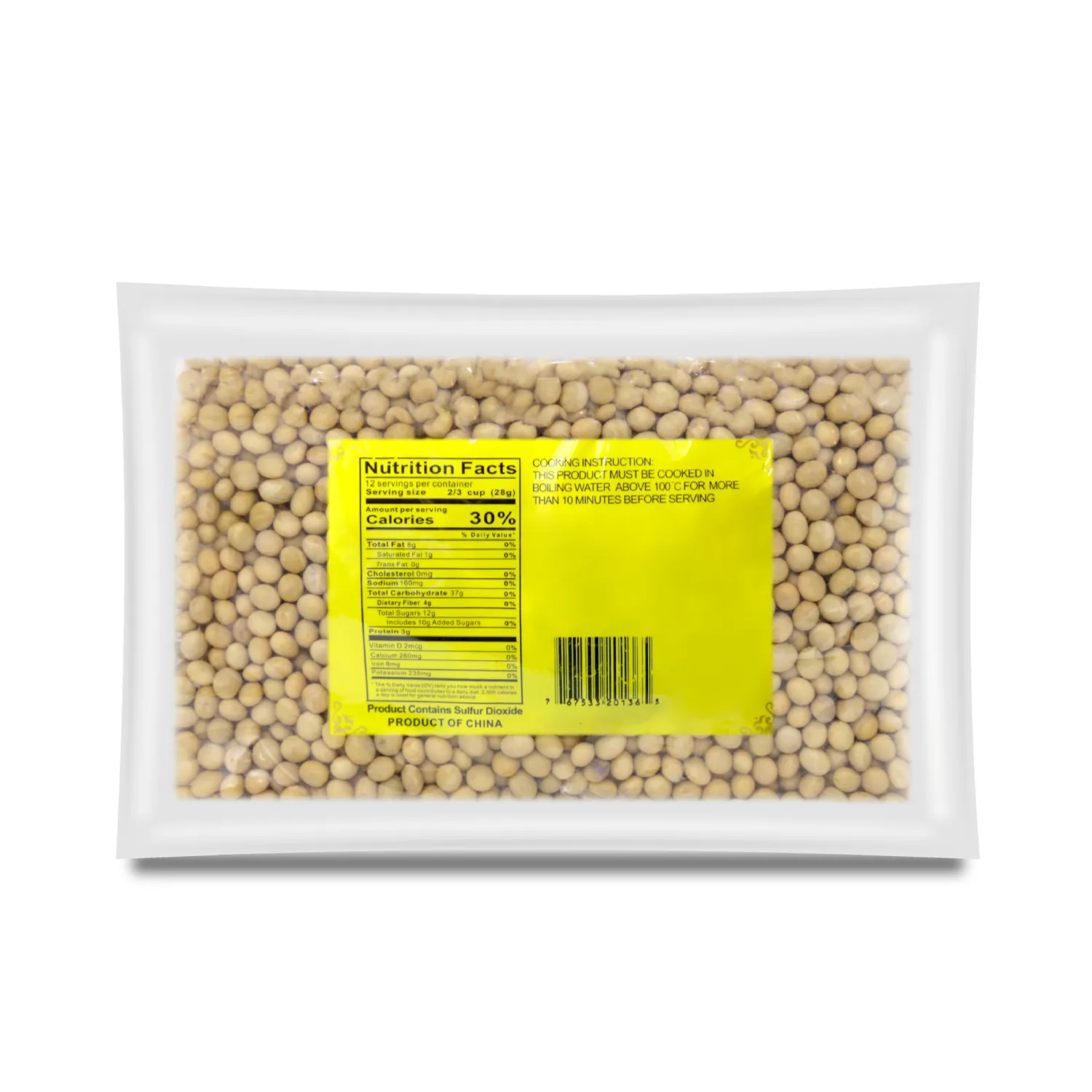 Whole Soy Beans,Dried Yellow Soybeans Dry Great for Making Soy Milk and Tofu, 黄豆 Dau Nanh 12 oz (340 g)