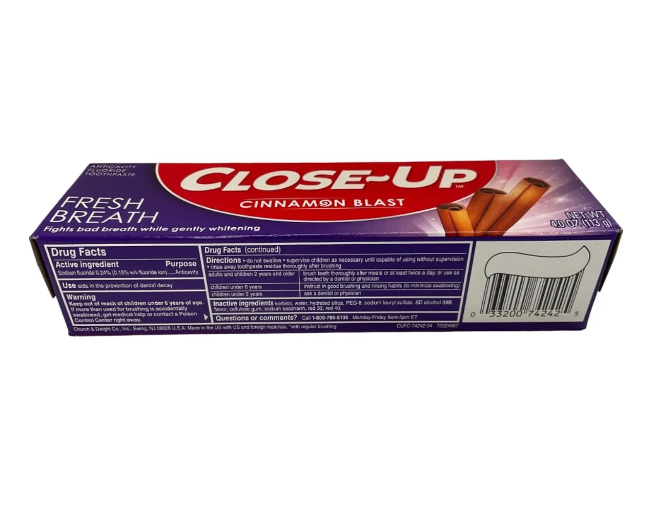 Close-Up Fluoride Toothpaste, Freshening Red Gel 4 oz