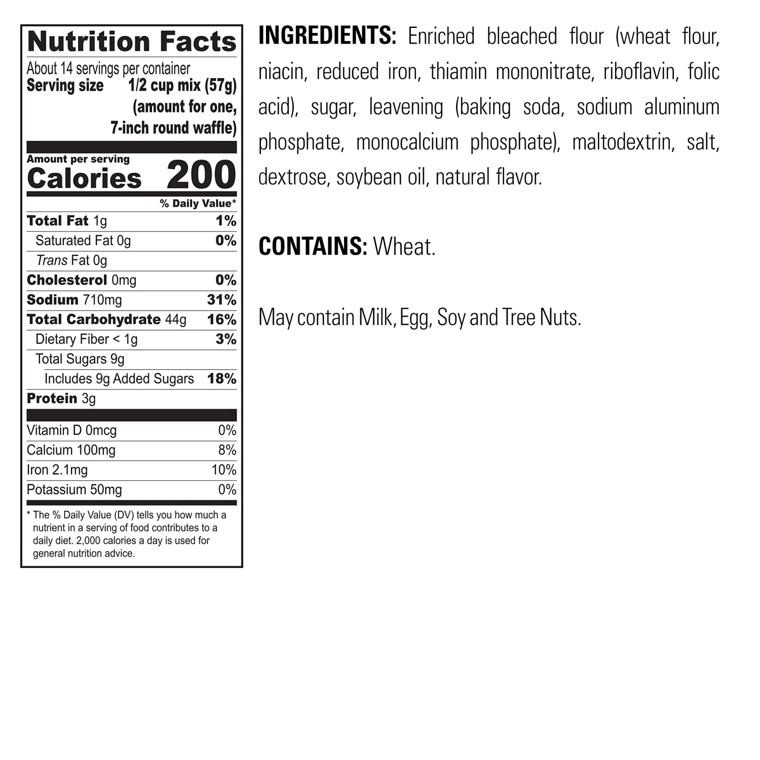 Krusteaz Light & Crispy Belgian Waffle Mix - No Artificial Flavors, Colors, or Preservatives - 28 OZ (Pack of 2) (Packaging May Vary)