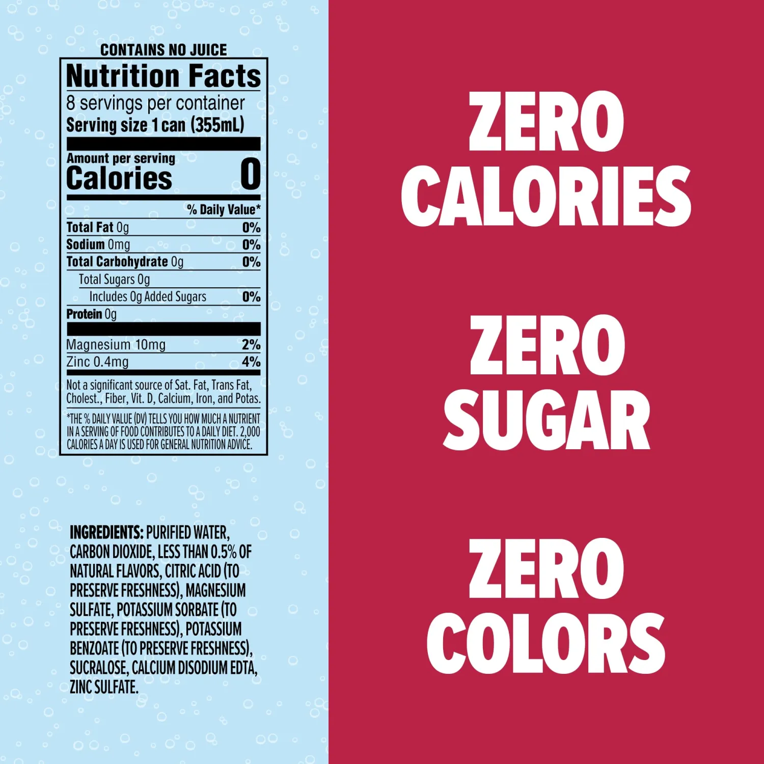 Splash Refresher Sparkling Water, Black Cherry - 8-Pack, 12 Fl Oz Cans - Flavored Carbonated Seltzer Water with Electrolytes, Zero Sugar & Zero Calories