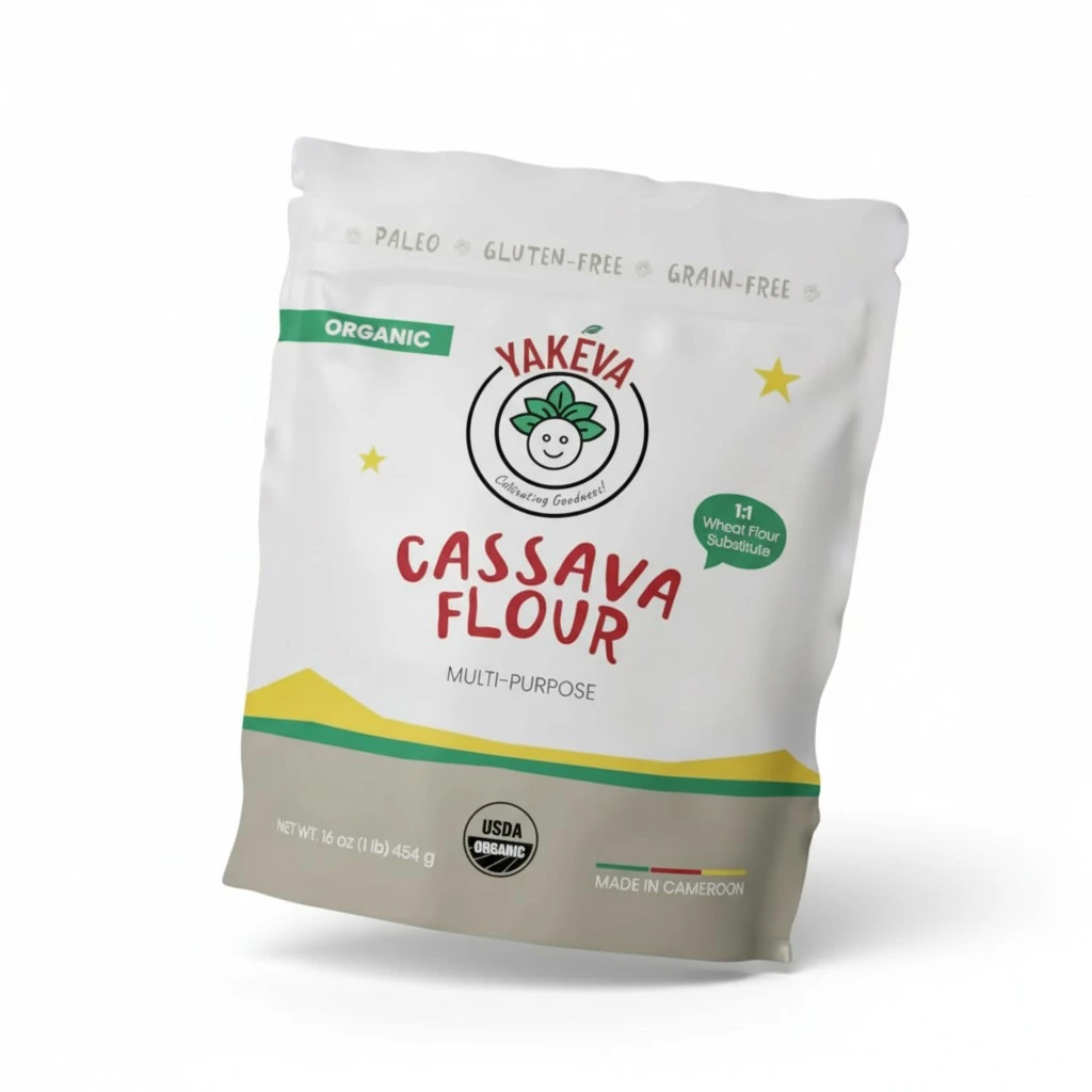 YAKÉVA Organic Cassava Flour - Gluten-Free Flour, Grain-Free, Nut-Free, Wheat Substitute, Paleo, Non-GMO, 100% Yuca Root, No Additives & Preservatives