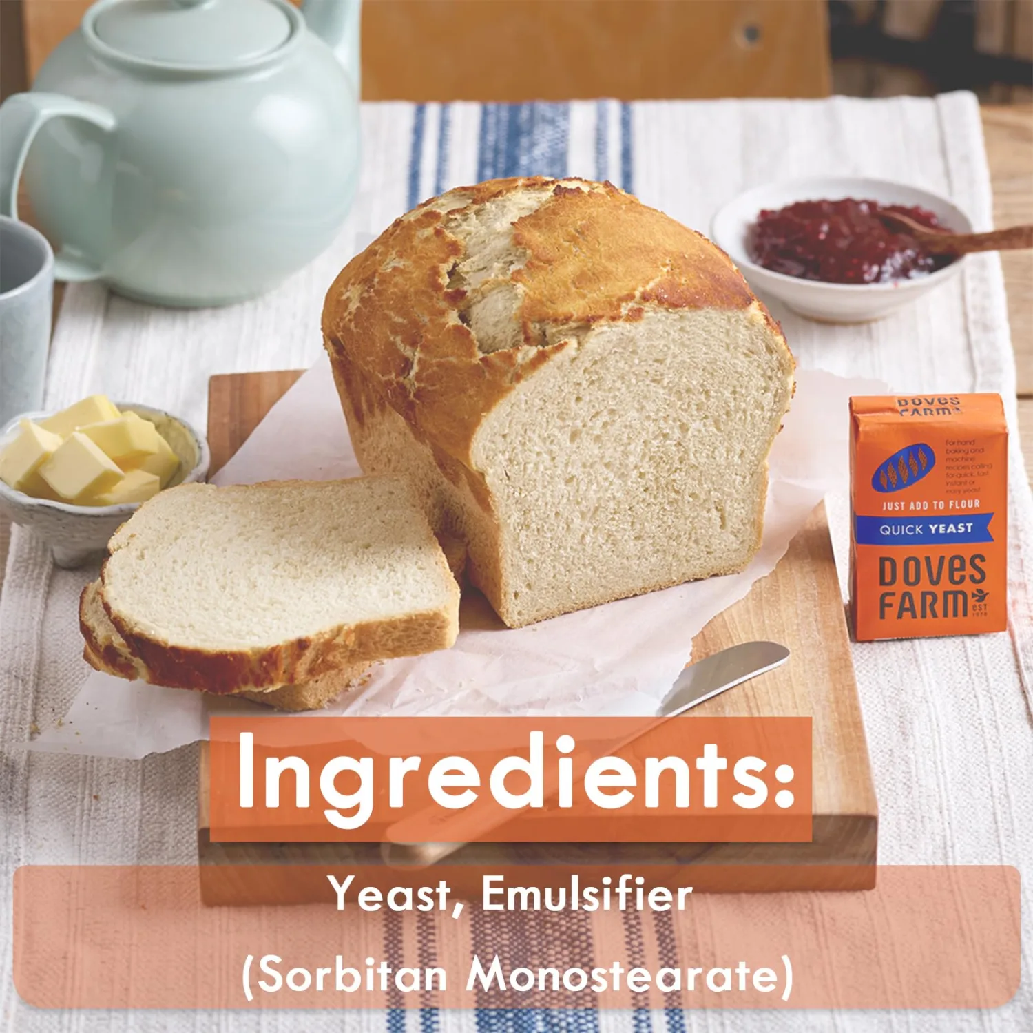 Doves Farm Quick Yeast | For Bread & Pizza Dough Baking | Useful for Home Hand Baking & Bread Machine | Highly Effective Instant Dry Yeast | 4.41 Oz (Pack of 2)