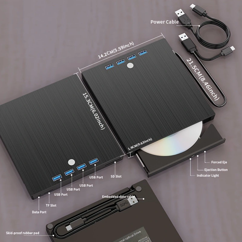 External DVD Burner TYPE-C Multi-function CD Disc Drive Extended Optical Drive