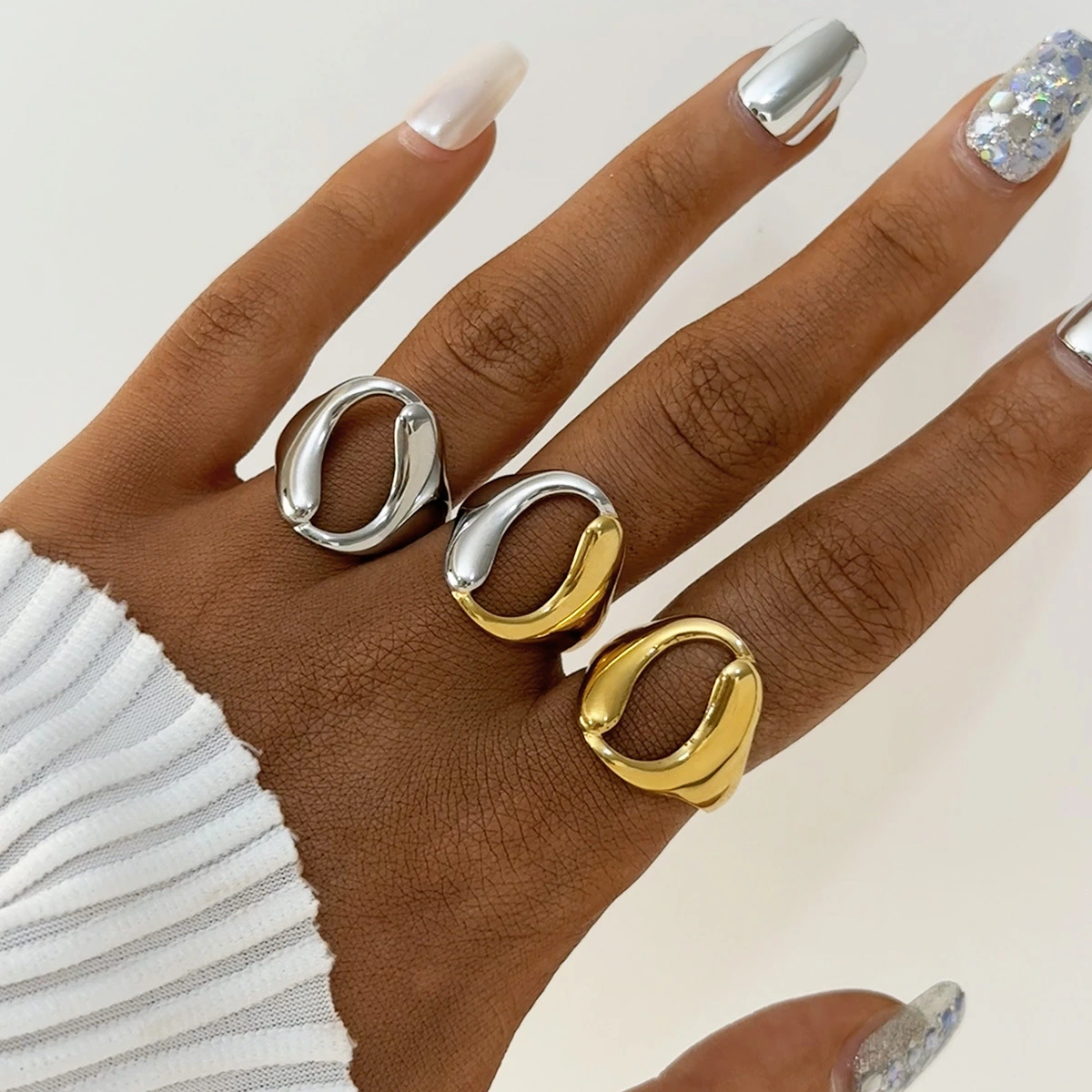 Ornament Stainless Steel 18K Gold Plating Hollow