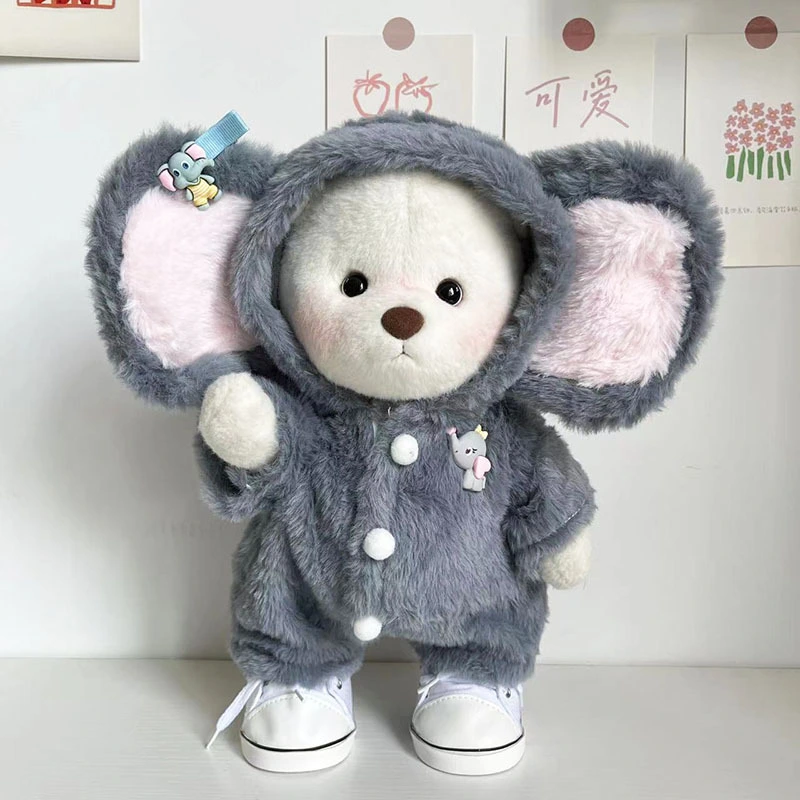 Little Bear Doll Clothes Gray Elephant Jumpsuit Suit