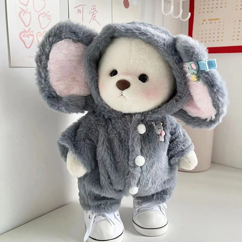 Little Bear Doll Clothes Gray Elephant Jumpsuit Suit