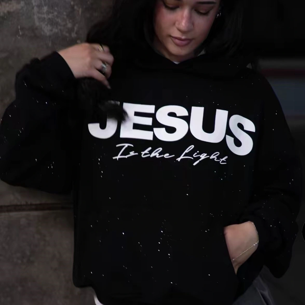 European And American Pullover Round Neck Hooded Sweatshirt