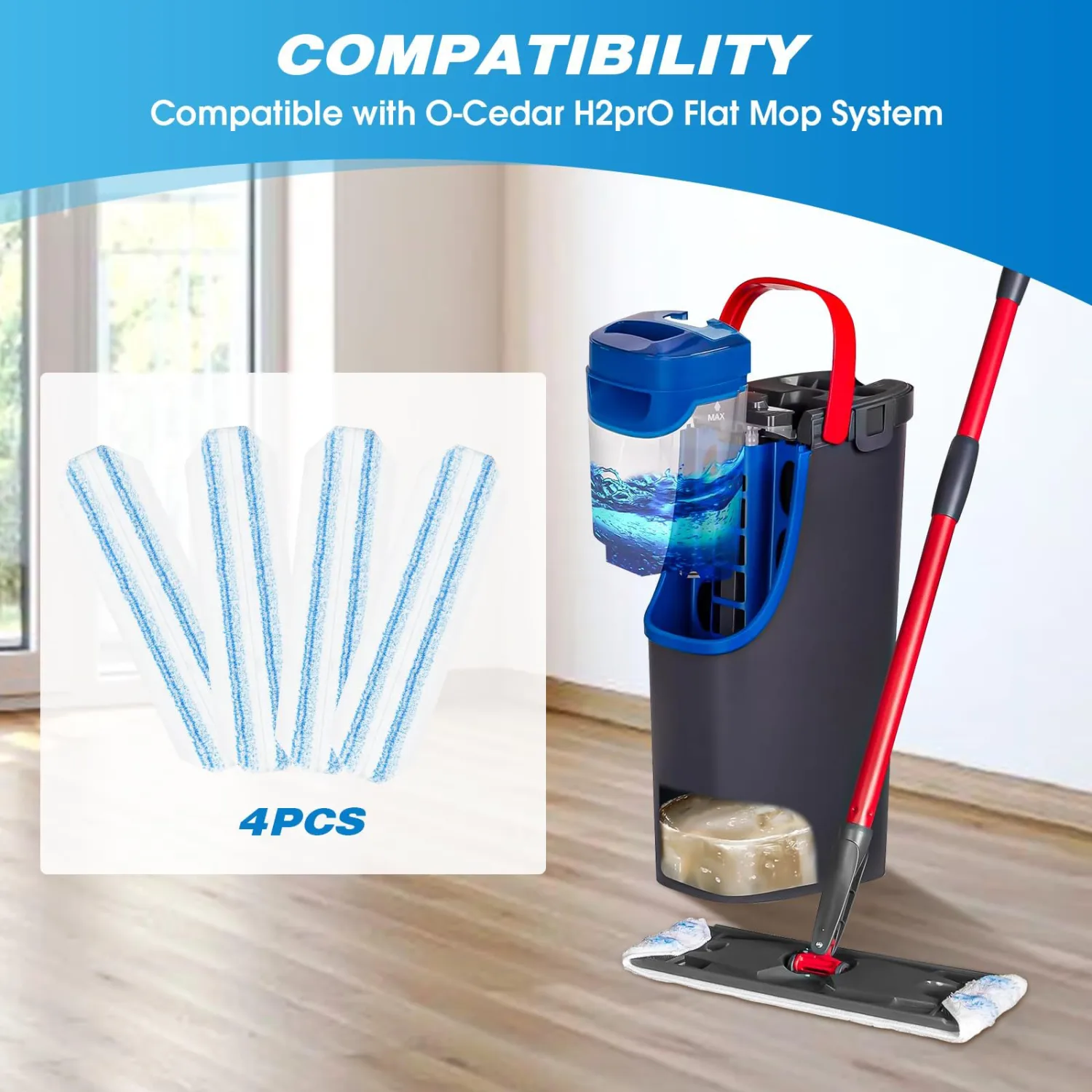 Flat Mop Replacement Cloth Machine Washable Wet And Dry Cleaning