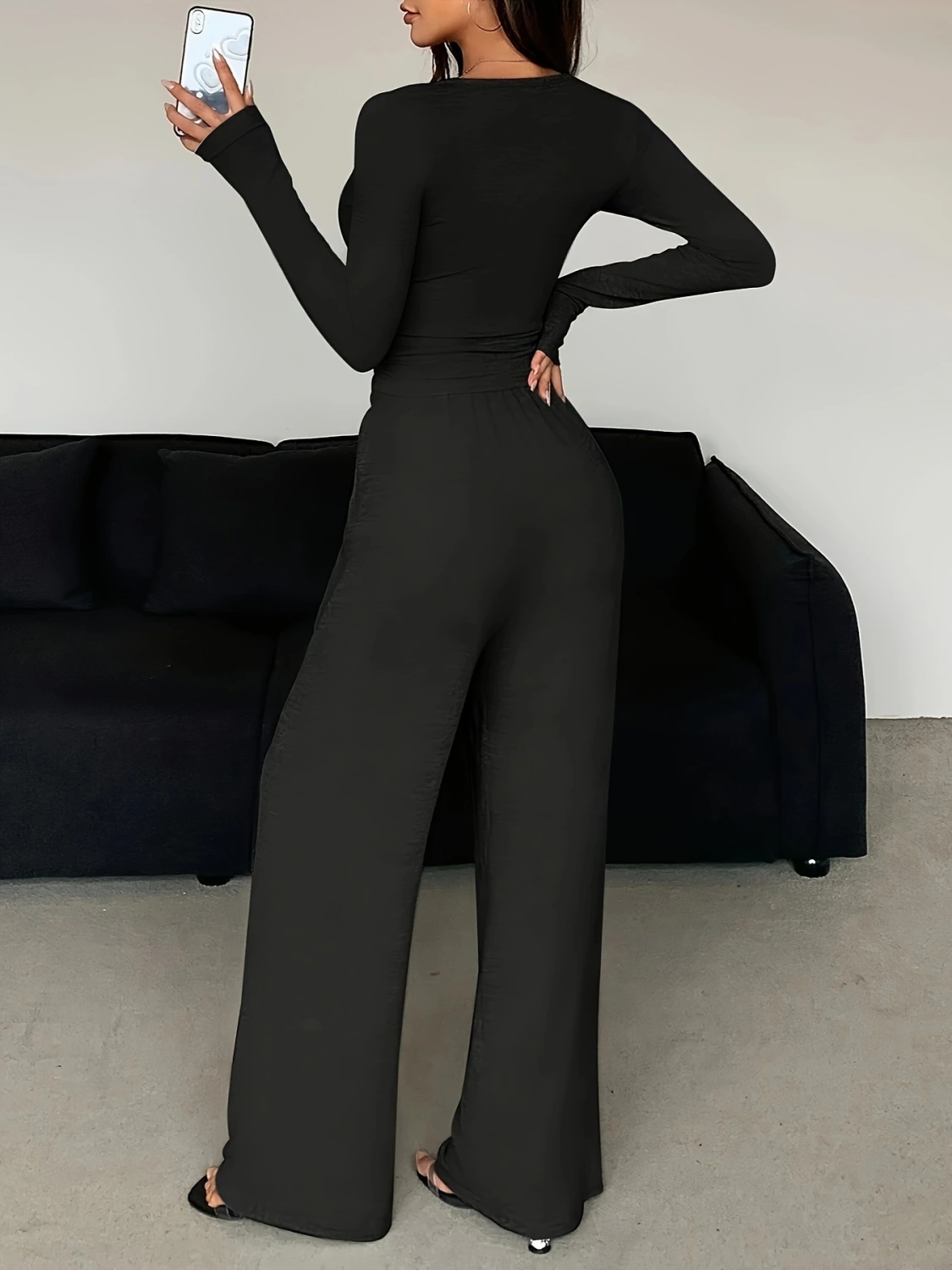 Tight Fitting Top And Pants Two-piece Set For Women