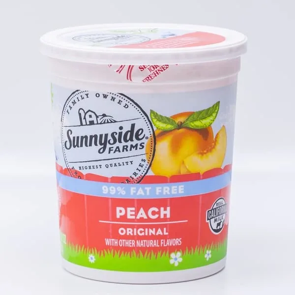 Sunnyside Farms, Peach Yogurt, 32 Ounce