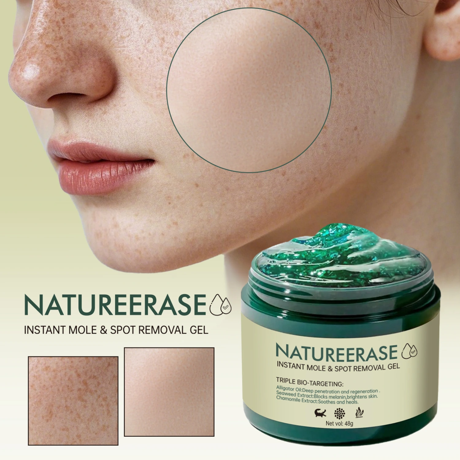 Mole Spot Removal Gel Reduces Dull Blemishes Mild Formula