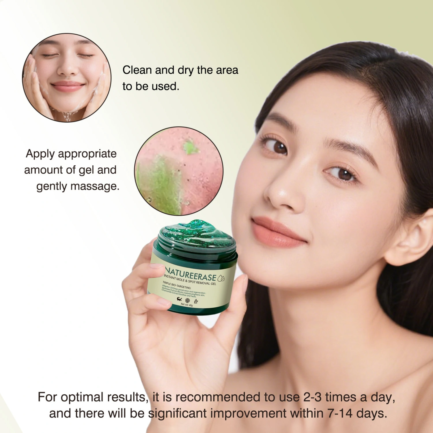 Mole Spot Removal Gel Reduces Dull Blemishes Mild Formula