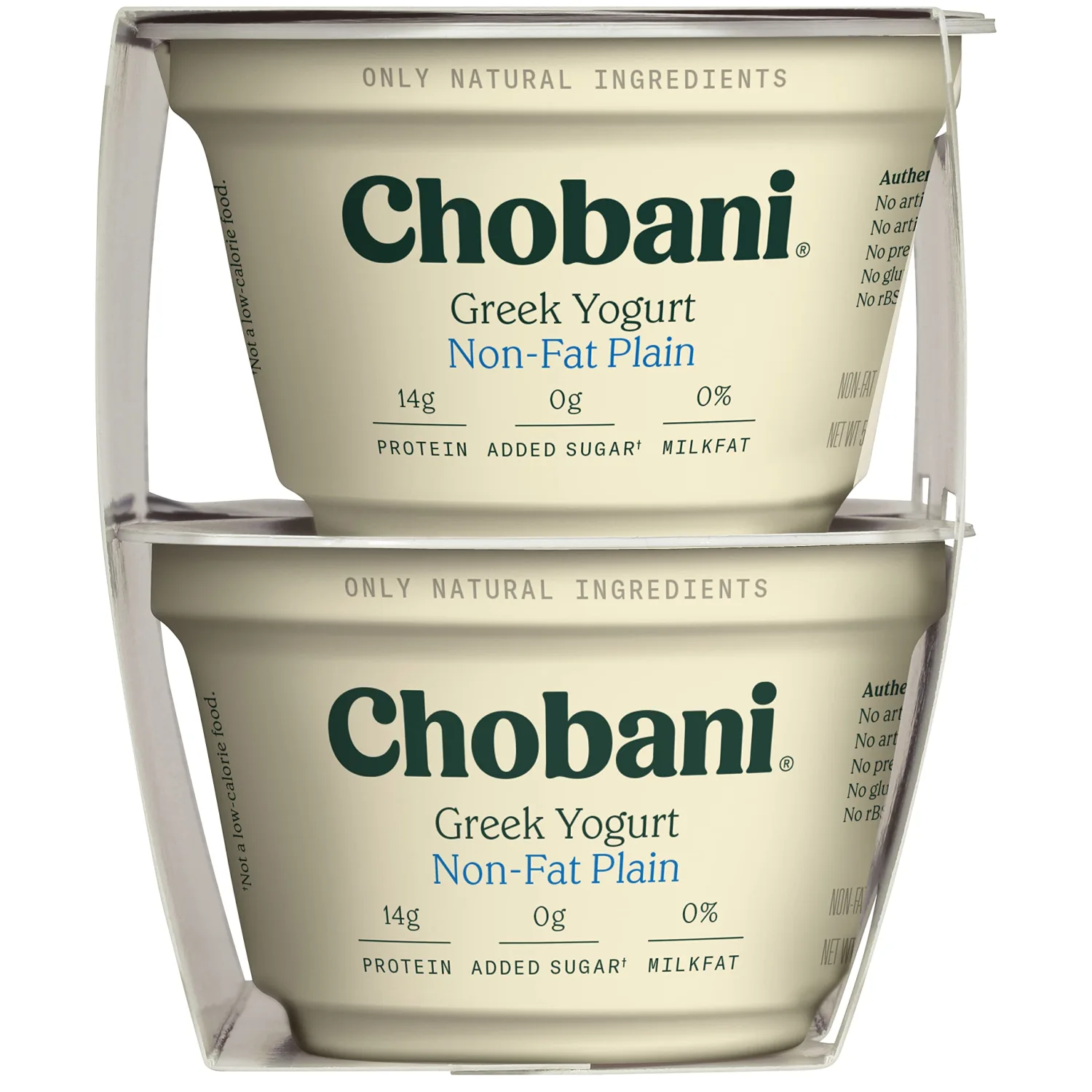 Chobani® Non-Fat Plain Greek Yogurt 5.3oz 4-pack