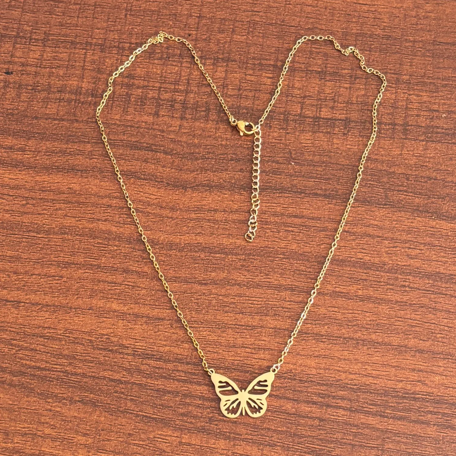 Simple Stainless Steel 18K Gold Plating Colorfast Hollow Turtle Necklace