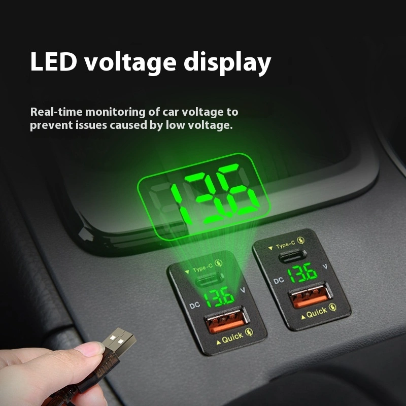 48W Fast Charge QC30 Car Modification Mobile Phone Charger