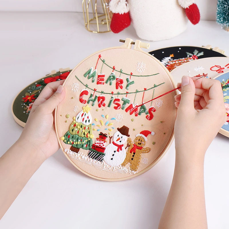 Creativity Happy Christmas Handmade Embroidery Diy