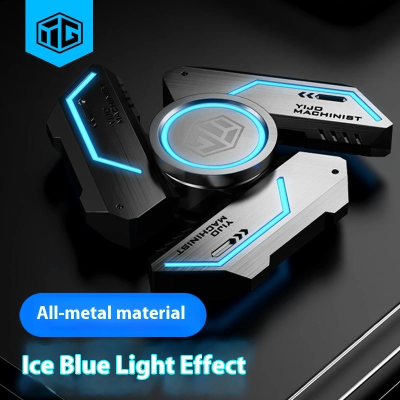 Glowing Fingertip Spinning Top Luminous Finger Decompression Artifact Advanced Decompression Toy For Boys Limited Edition Black Technology