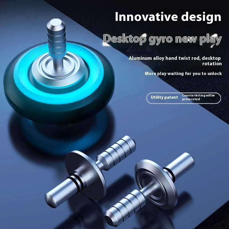 Glowing Fingertip Spinning Top Luminous Finger Decompression Artifact Advanced Decompression Toy For Boys Limited Edition Black Technology