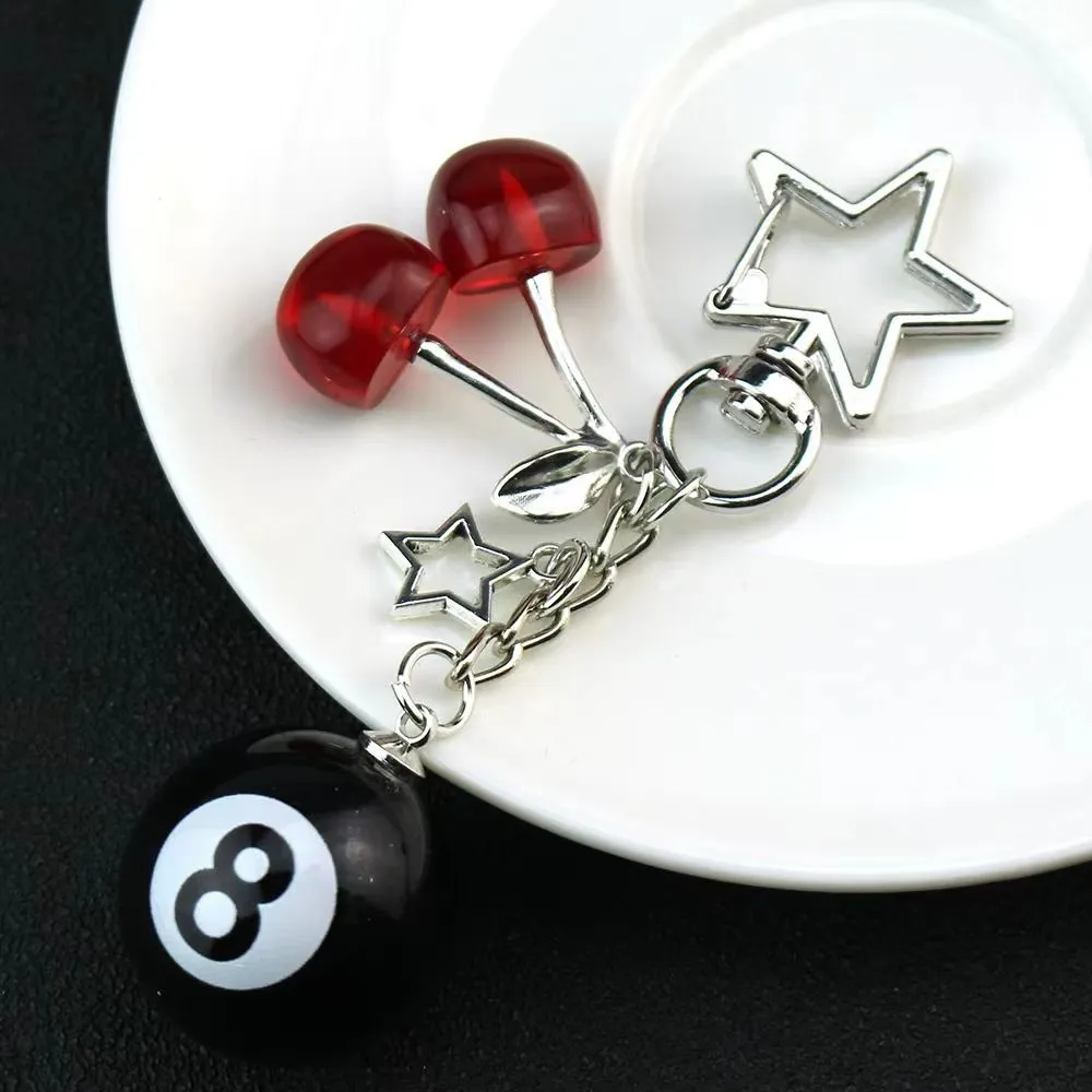 Creative Cherry Table Tennis Pendants Personalized Keychain