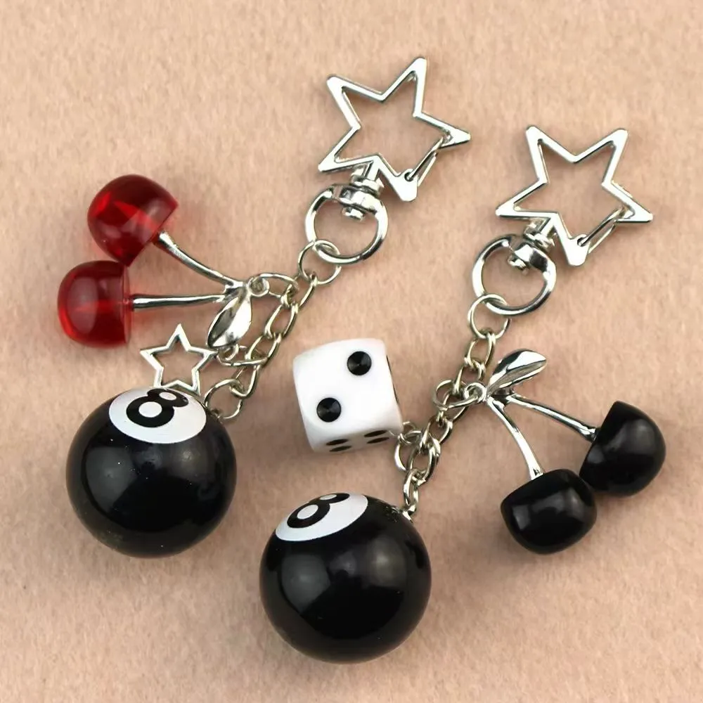 Creative Cherry Table Tennis Pendants Personalized Keychain